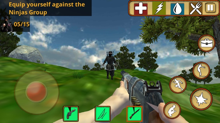 US Army Vs Ninja Assassin: Lost Island Survival screenshot-4