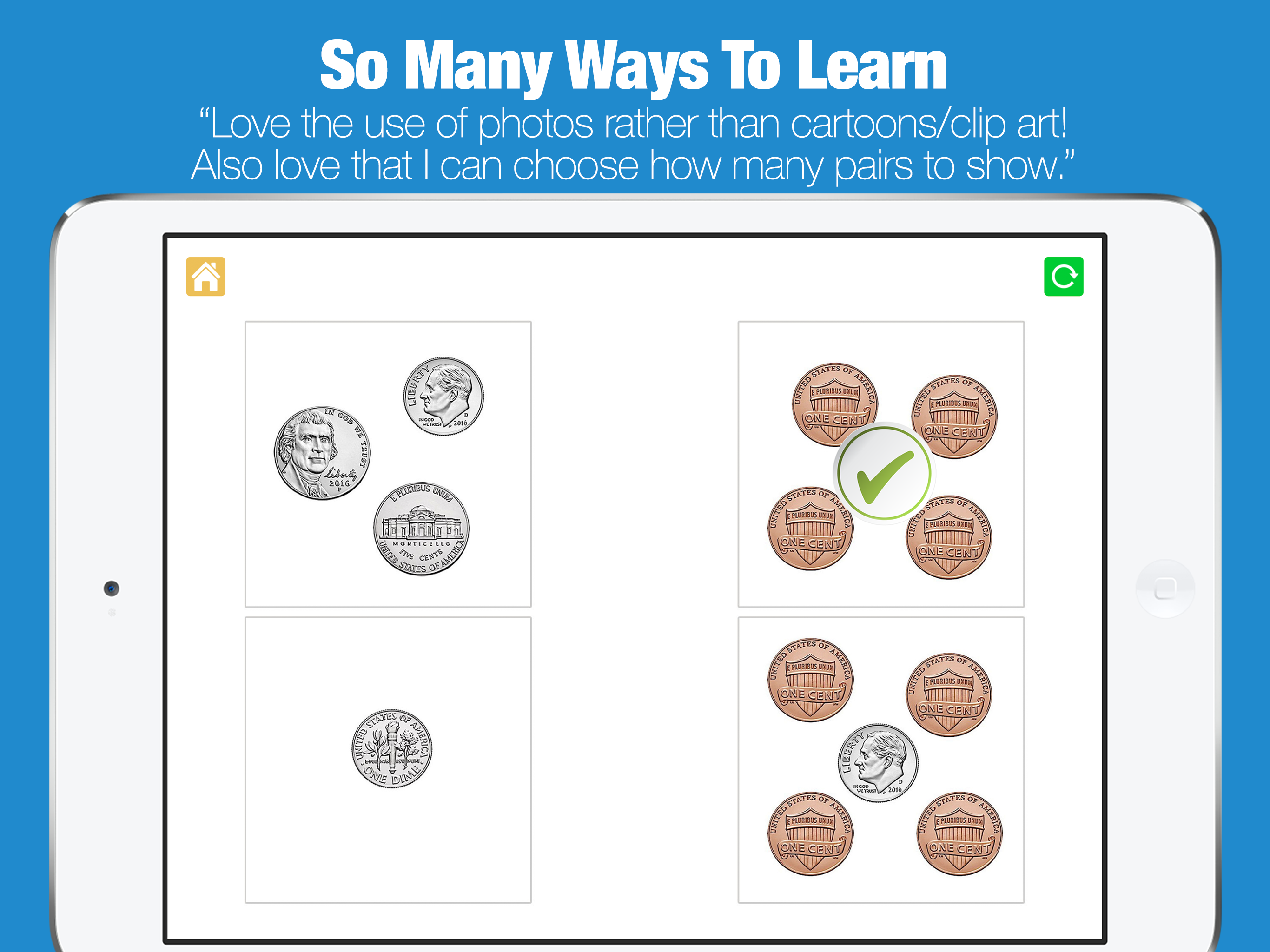 Count Money and Coins - Photo Touch Game