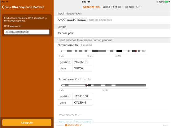 Screenshot #5 pour Wolfram Genomics Reference App