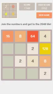 2048 4x4 - Number Puzzle Classic Game screenshot #2 for iPhone