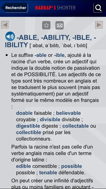 Dictionnaire Harrap's Shorter anglais-français screenshot 4 of 5