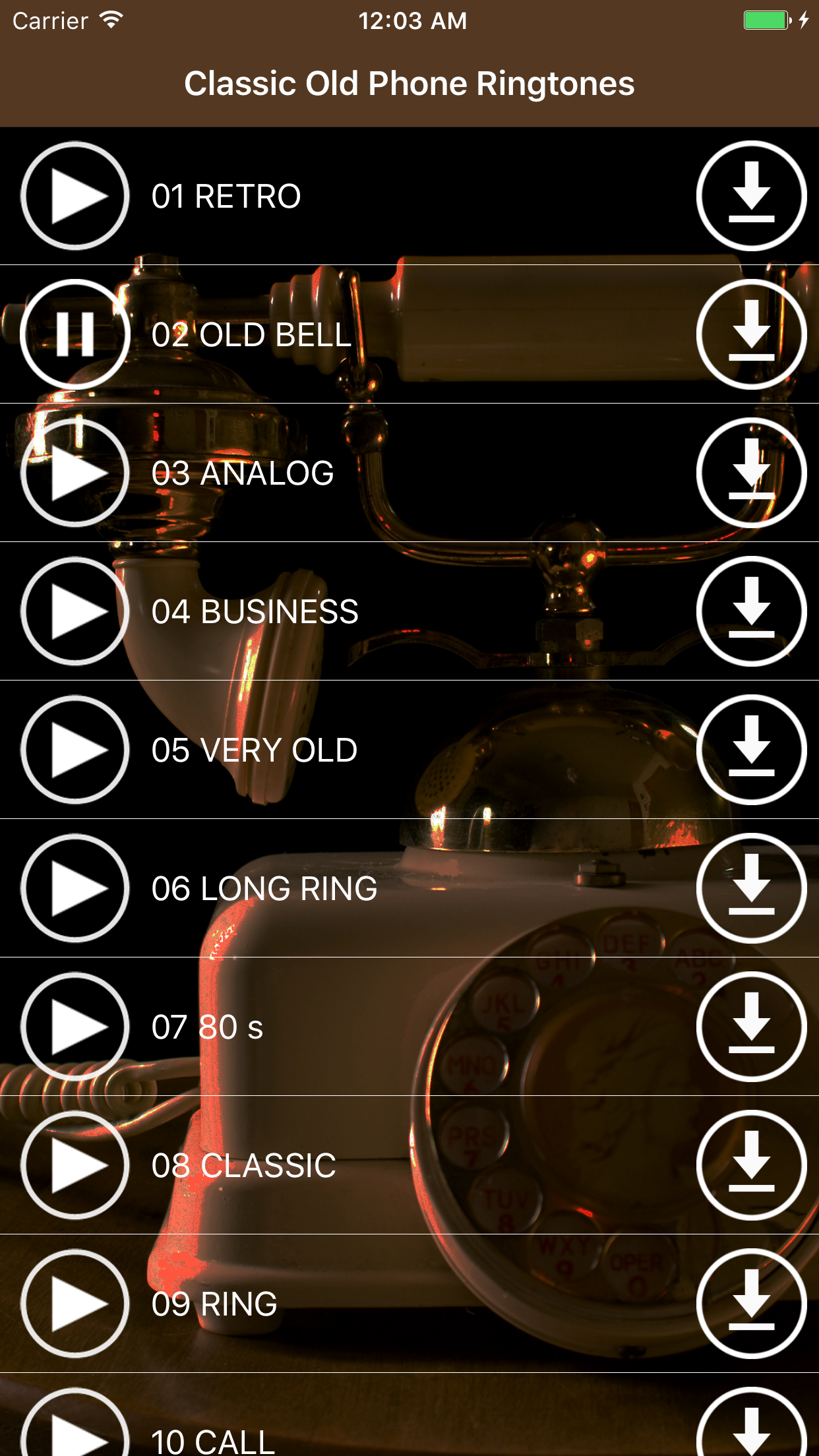 Classic Old Phone Ringtones - Retro Vintage Sounds screenshot 2
