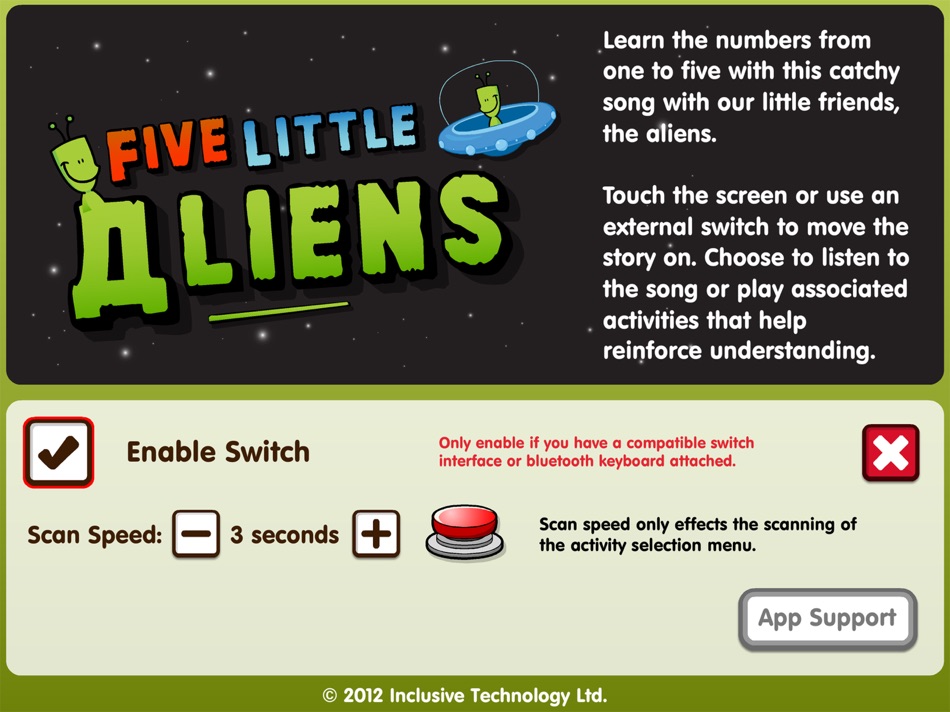 #5. Five Little Aliens (iOS) Podle: Inclusive Technology Ltd