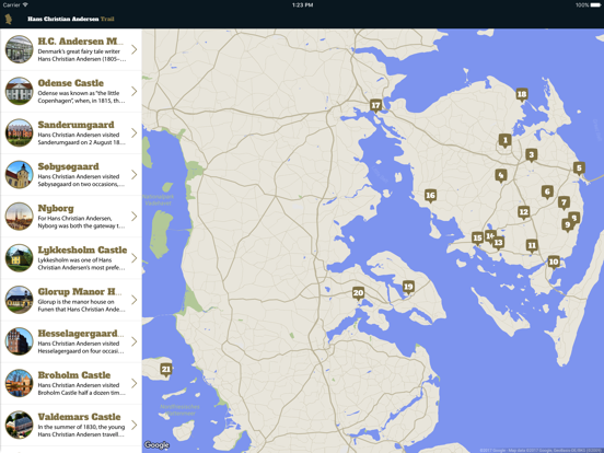 Hans Christian Andersen Trail iPad screenshot 1 - Travel app