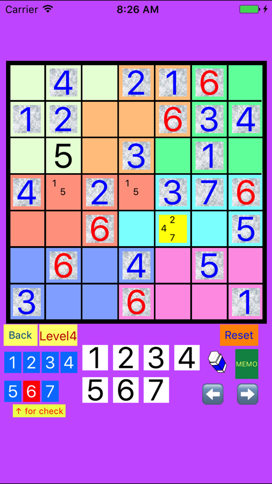 #4. 6x6 & 7x7 & 8x8 SUDOKU from Easy to Difficult (iOS) 由: Kozo Terai