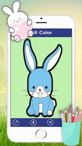 Game screenshot Симпатичный кролик раскраски Картина книги apk