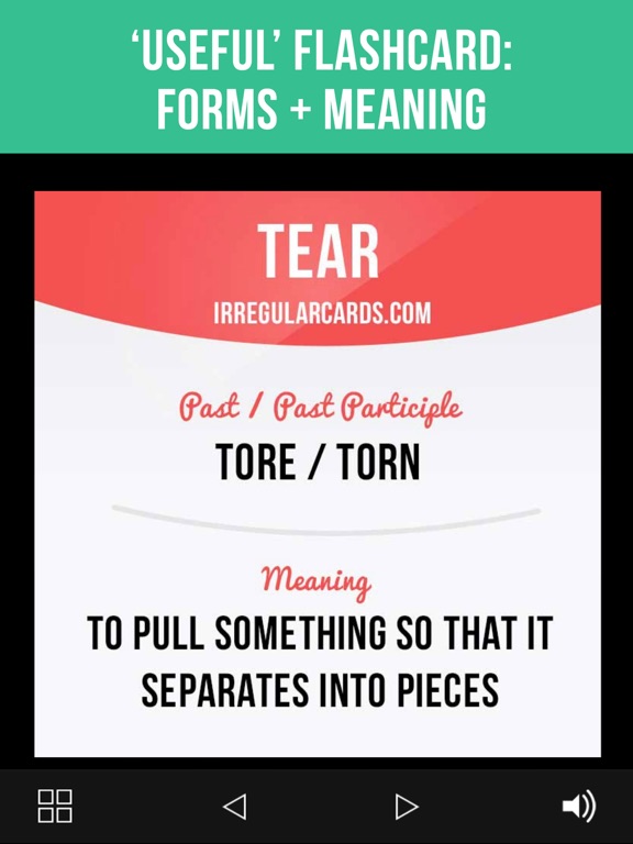 Screenshot #6 pour English Irregular Verbs Cards