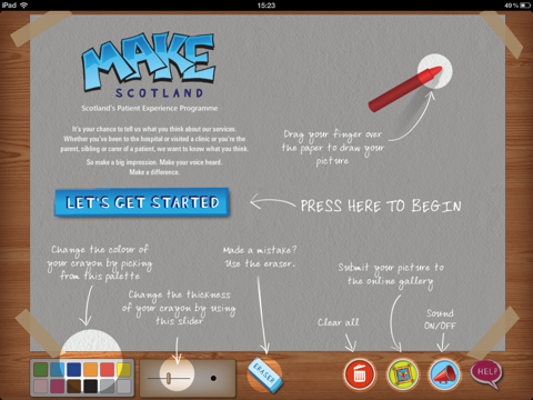 MAKE Scotland Drawing App screenshot 2