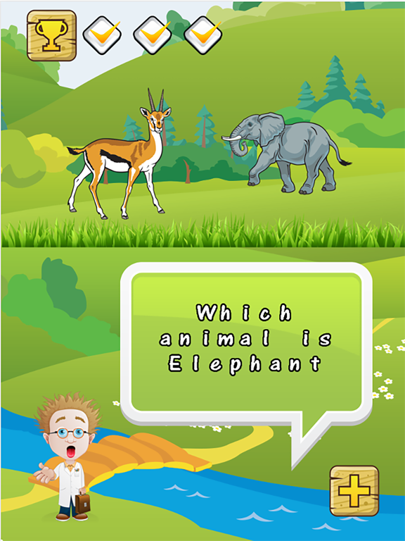 Screenshot #4 pour Wild Animals Quiz : Apprendre le nom de l'animal