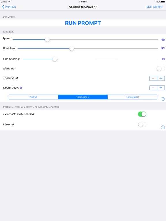 Screenshot #5 pour OnCue Prompter
