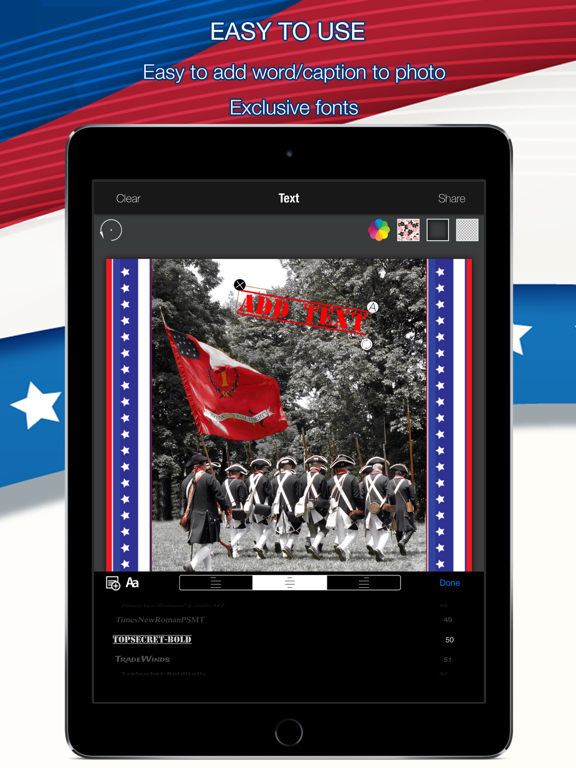 Insta 4th of July - United States of America 1776 iPad screenshot
