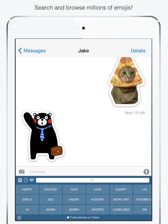 Emote - Millions of Emoji sticker keyboardのおすすめ画像1