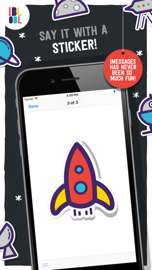 ‎Ibbleobble Space Stickers for iMessage Screenshot