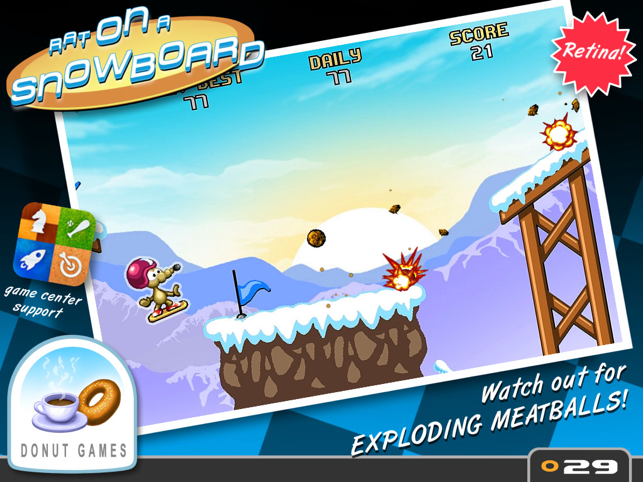 ‎Rat On A Snowboard Screenshot