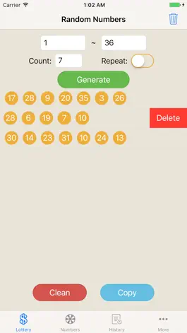 Game screenshot Random All Numbers - the random number generator apk