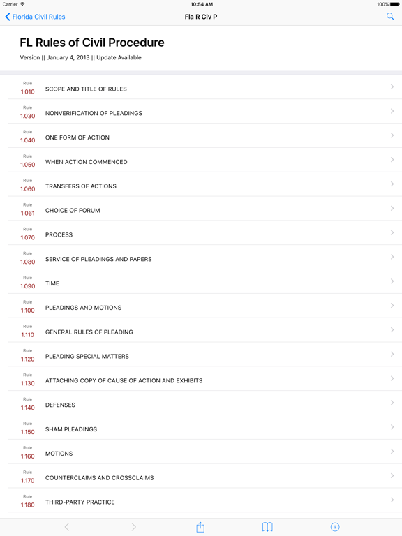 Screenshot #4 pour Florida Rules of Civil Procedure (LawStack Series)