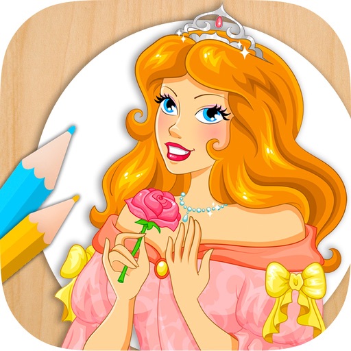 Paint and color princesses - Educational game icon