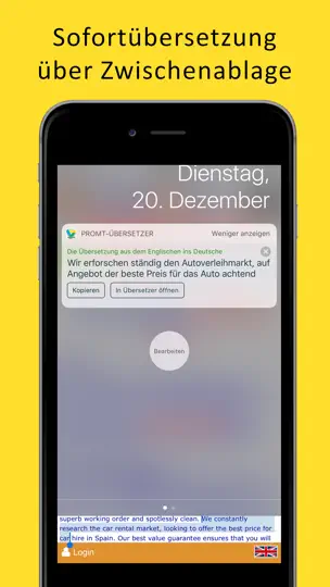 Screenshot von PROMT Offline-Übersetzer auf dem iPhone 5