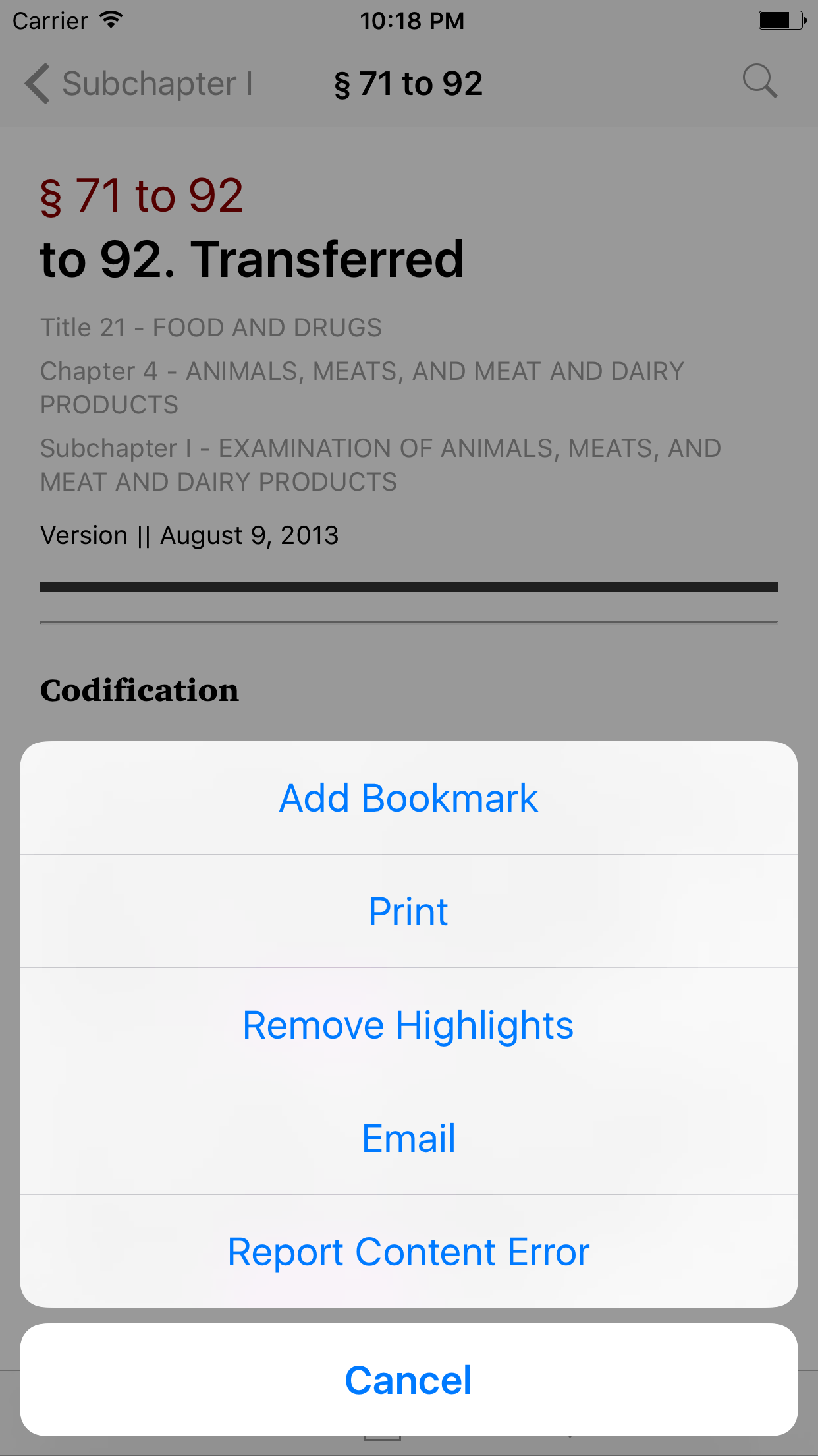 21 USC - Food and Drugs (LawStack Series) screenshot 3