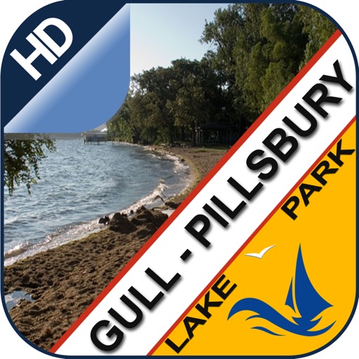 Gull Lake - Pilsbury offline chart for lake & park