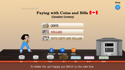 Screenshot #1 pour Paying with Coins and Bills (Canadian Currency)