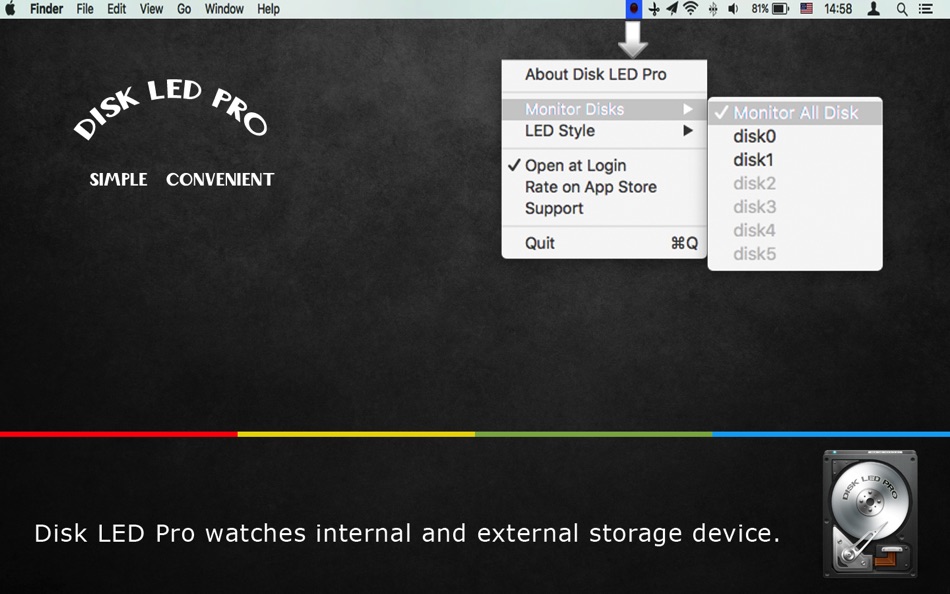 #3. Disk LED Pro (macOS) 게시자: 方成 印