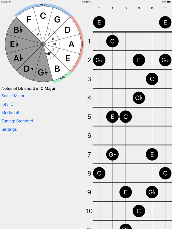 Screenshot #4 pour FretBud - Chord & Scales for Guitar, Bass and More