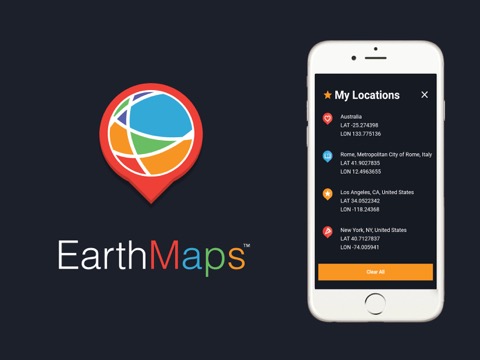 Earth Maps: ＧＰＳ, 道順, 場所, 緯度経度, 座標のおすすめ画像4