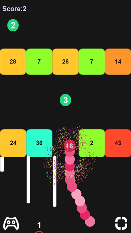 Snake Balls vs Number Blocks by Kathy Croft