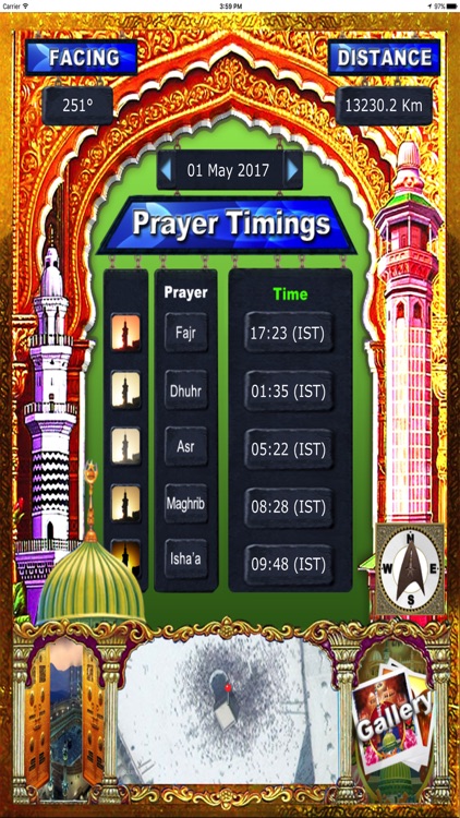 Find Mecca (Qibla) - Direction & Prayer Timings HD