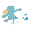 Cute Platypus Surfing Sticker