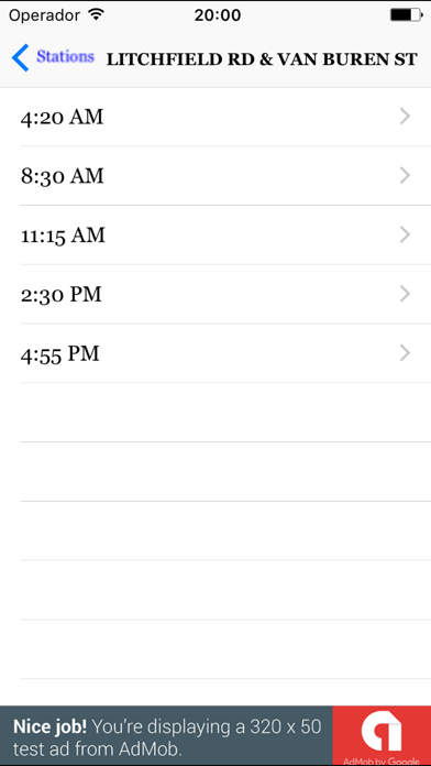 Screenshot #2 pour Phoenix Light Rail Timetable