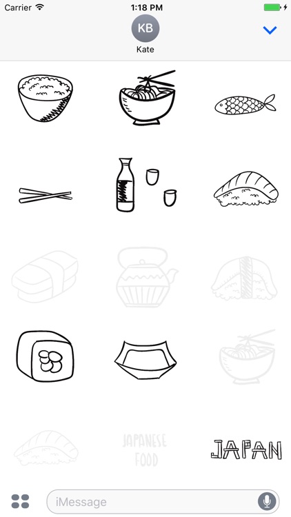 Animated Cute Japan Food Stickers