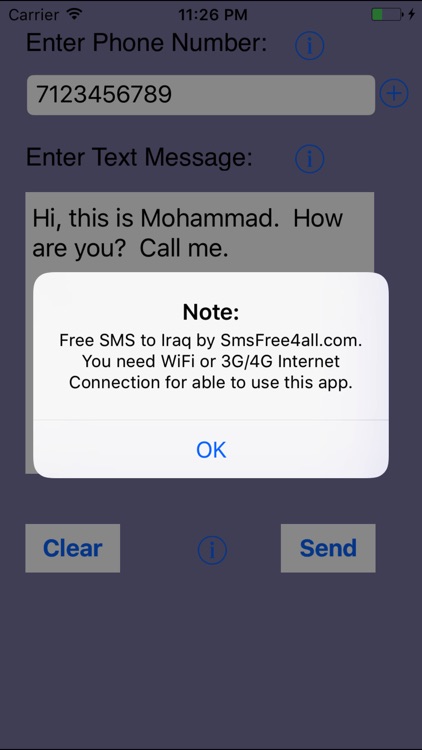 SMS Iraq-Send Unlimited SMS to Iraq Without Number screenshot-3