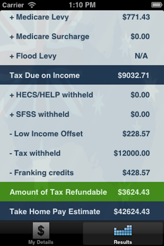 Taxcalc 2017 screenshot 3