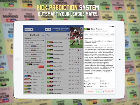 Footballguys Fantasy Football Draft Dominator 2017 screenshot 2