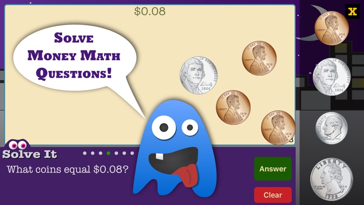 Coin Monsters – Money math game, counting coins