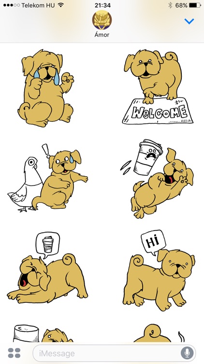 Kaffee the Coffee Dog Stories Sticker Pack screenshot-3