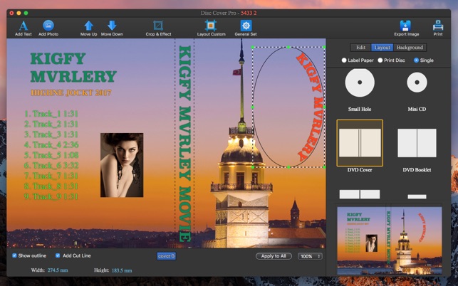 CD DVD Cover Pro - Disc Label Lite on the Mac App Store