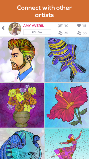 ‎iColor Club: Coloring book and pages for Adults Screenshot