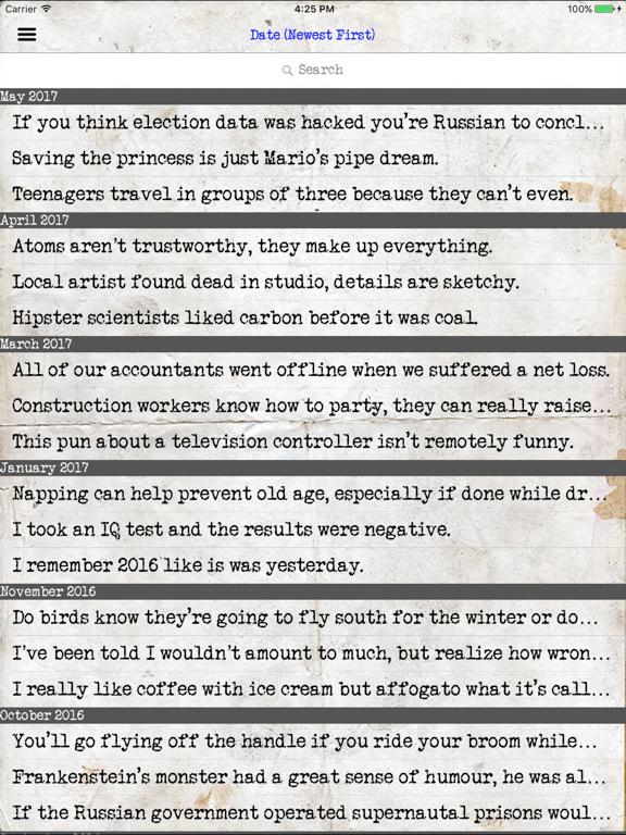 Tearable Puns iPad screenshot 4 - Entertainment app