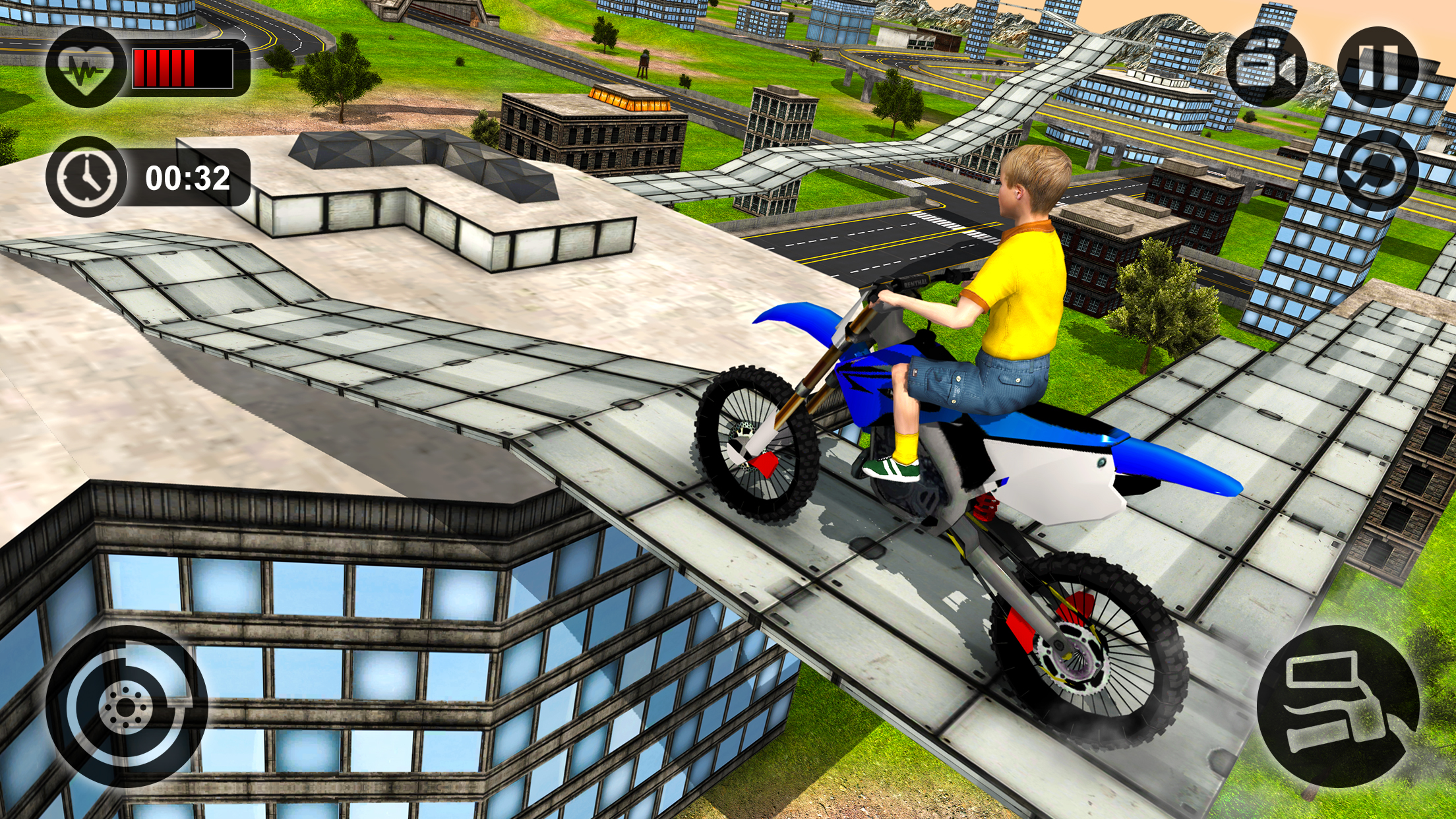 Kids MotorBike Stunt Rider - Rooftop Motorcycle 3D