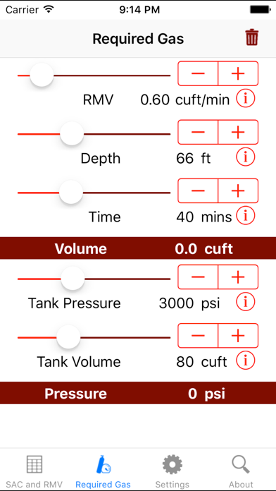 Screenshot #2 pour Scuba Gas Manager