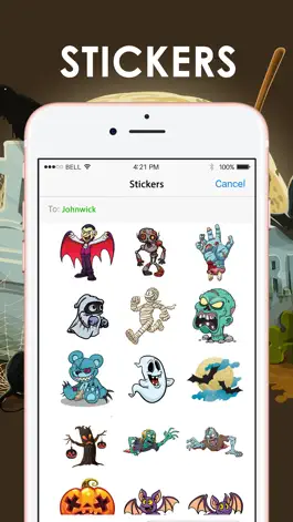 Game screenshot Halloween Stickers Keyboard for iMessage ChatStick mod apk