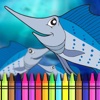 Aquatic Coloring E-Book-Ocean Animals Paint Pages