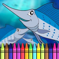 Activities of Aquatic Coloring E-Book-Ocean Animals Paint Pages