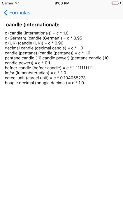 Luminous intensity converter screenshot-3