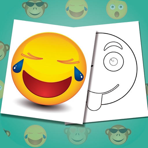 Emojis coloring book - Paint funny emoticons icon