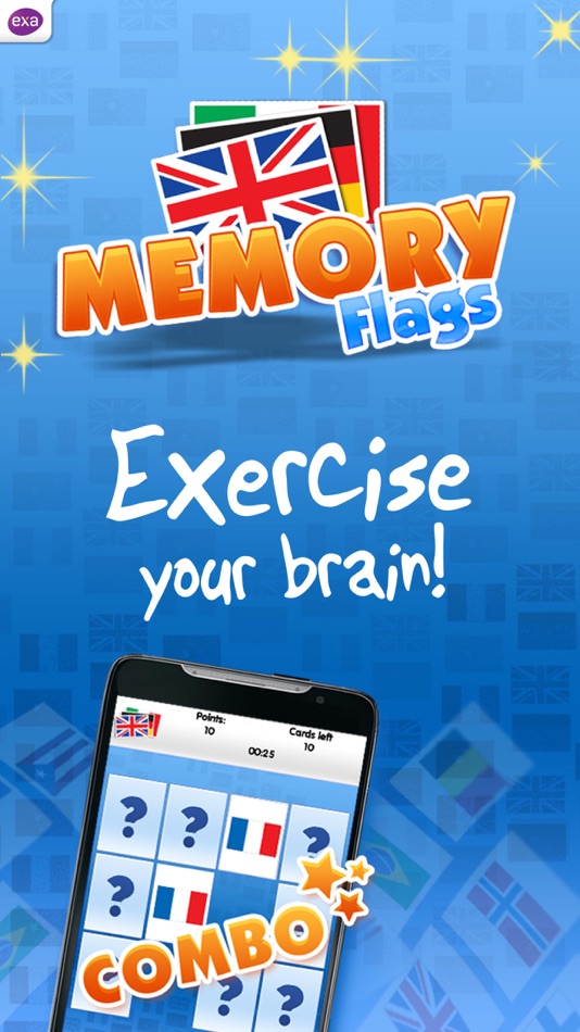 #1. Memory Flags Game (iOS) Podle: ExaMobile S.A.