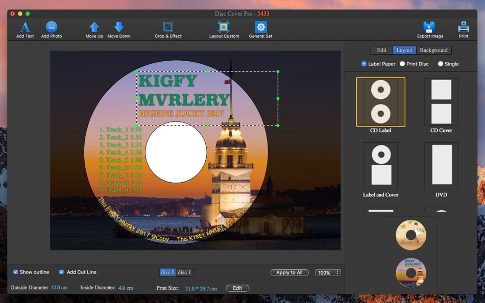 CD DVD Cover Pro - Disc Label Lite - 3.2.6 - (macOS)